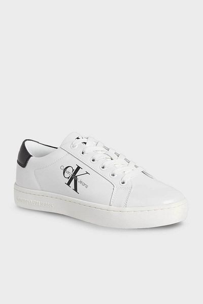 Calvin Klein Zářivě bílé/černé tenisky pro ženu/dívku