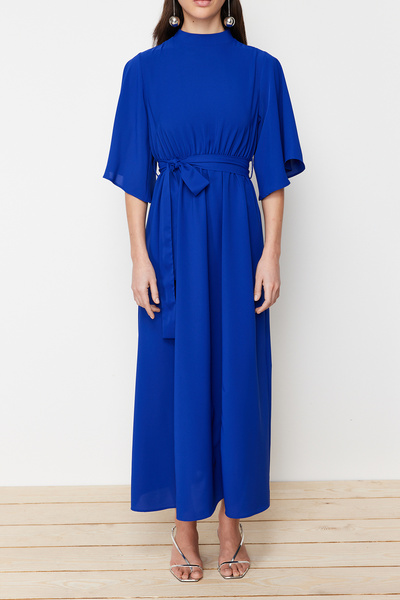 Trendyol Modest Tkané šaty s polovičním rukávem Saks TCTSS24DB00009