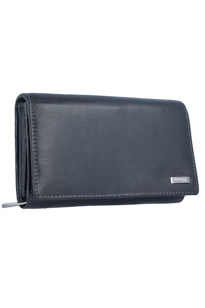 Greenland Nature 16 cm breite schwarze Nappaleder-RFID-Geldbörse