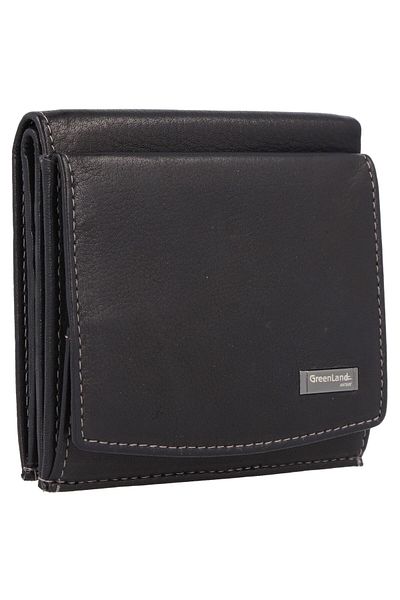 Greenland Nature Black Nappa wallet RFID leather 9.5 cm