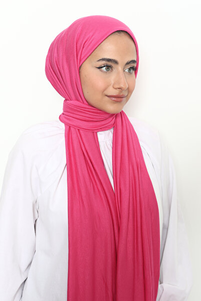 Mizge Scarf Penye Şal Fuşya