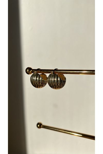 Ebru Atelier STAINLESS UNTARNED STEEL BASKET EARRINGS