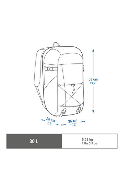 Decathlon Quechua Outdoor Sırt Çantası - 30l - Siyah - Nh 100