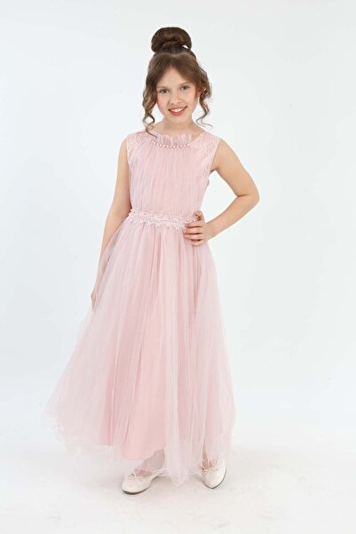 Asortix فستان توتو مبطن ومطرز ومقطع من قماش التول للفتيات Aby-1021