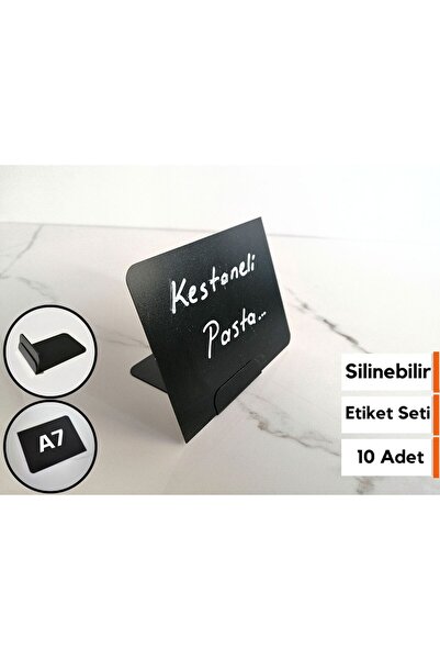 Şeffaf Etiket Black Label set od 10 lako brisivih tabli A7, set etiketa za ce...