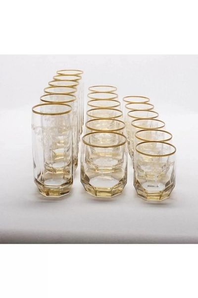 sudeka 18 Piece Water Cup Set (STAR-LUSTERED-DECORATED)