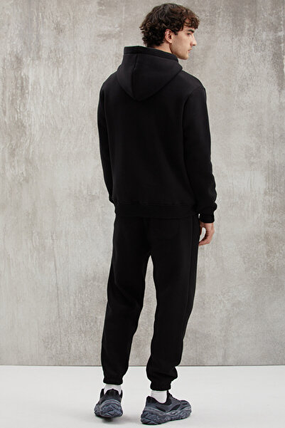 GRIMELANGE Ανδρικό μαλακό ελαστικό στενό πόδι Bernon με τρεις τσέπες από οργανικό βαμβάκι μαύρο φούτερ