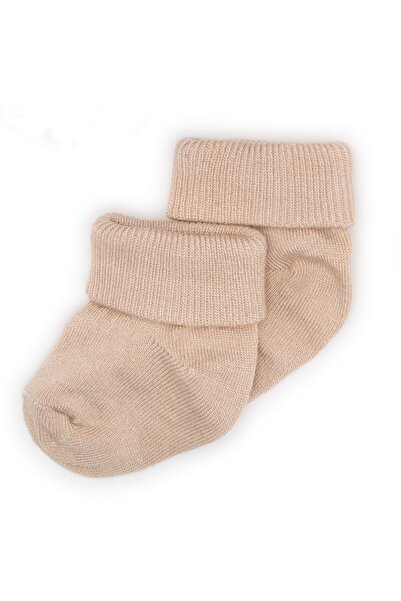 Novibaby 2 Pack Bamboo Baby Socks I Beige I Beige Newborn Baby Girl Boy Socks