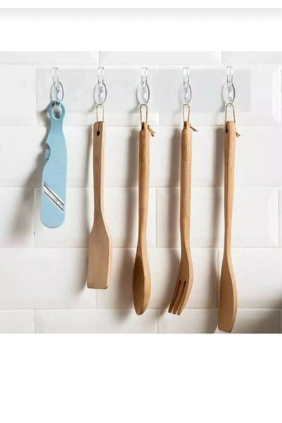 Leva House Transparent Strong Self-Adhesive Hanger - Behind Door Kitchen Bathroom Hanger