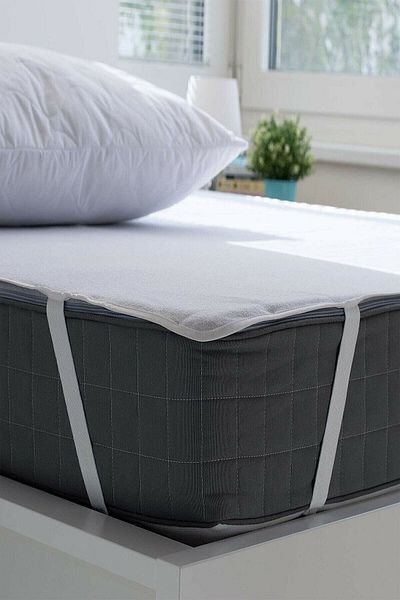 GÜLCÜ TEKSTİL Waterproof 100% Cotton Mattress Protector - Elastic Mattress Pad