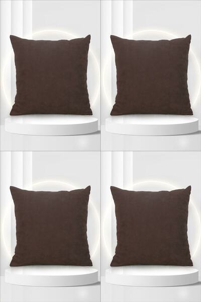 perdemony غطاء وسادة من جلد الغزال على شكل قرص العسل سادة عادي 4 قطع غطاء وسا...