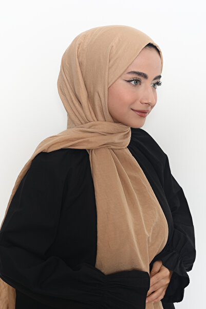 Mizge Scarf Pamuk Kraş Şal Camel