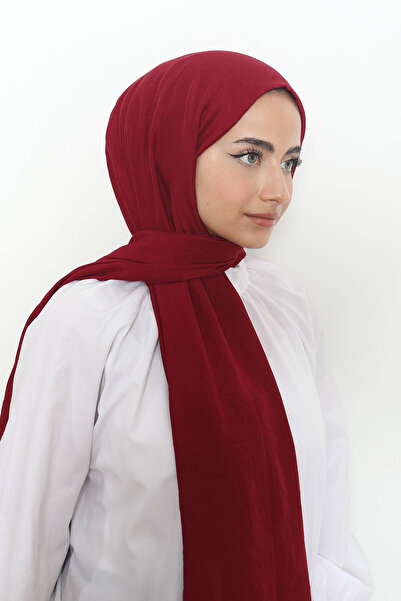 Mizge Scarf Pamuk Kraş Şal Bordo