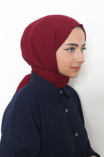 Mizge Scarf Pamuk Aerobin Şal Bordo