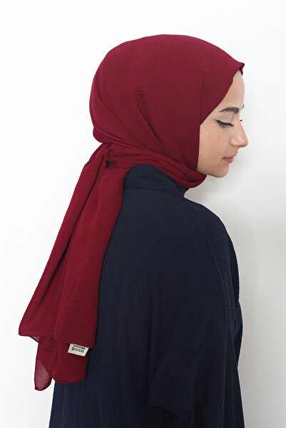 Mizge Scarf Pamuk Aerobin Şal Bordo
