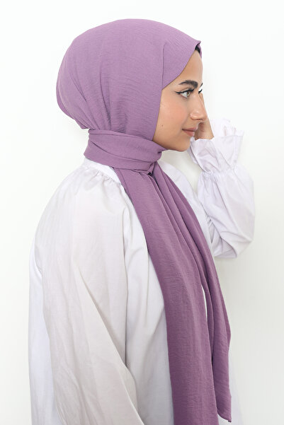 Mizge Scarf Pamuk Aerobin Şal Mor