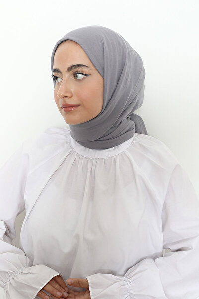 Mizge Scarf Pamuk Kraş Şal Füme
