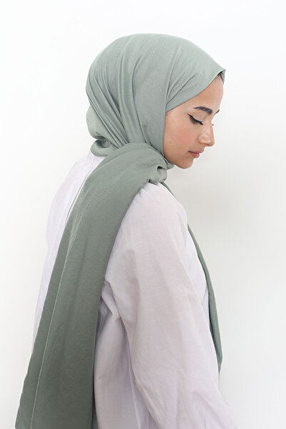 Mizge Scarf Pamuk Kraş Şal Su Yeşili