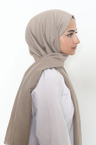 Mizge Scarf Pamuk Kraş Şal Koyu Taş