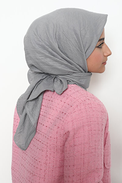 Mizge Scarf Pamuk Aerobin Eşarp Gri