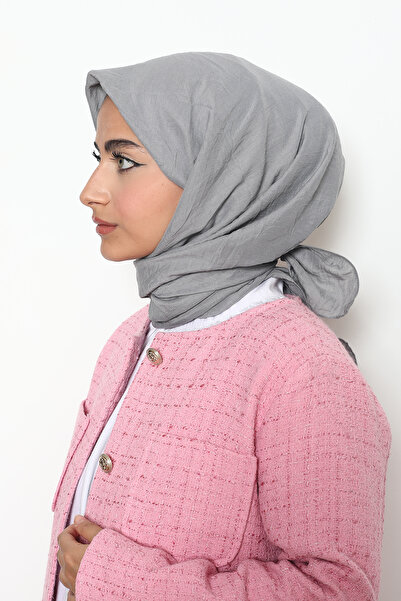 Mizge Scarf Pamuk Aerobin Eşarp Gri