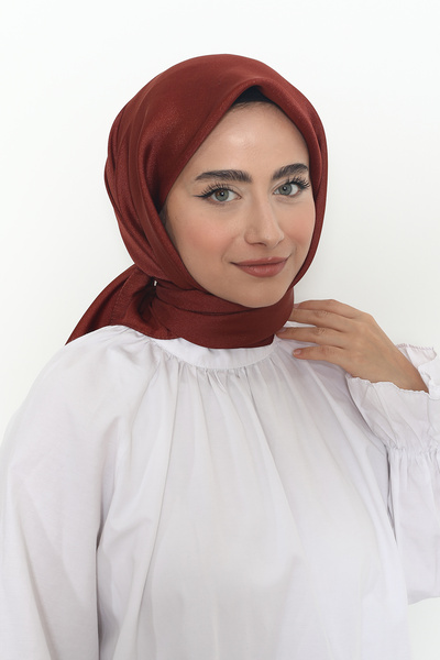 Mizge Scarf Kristal Eşarp Kiremit