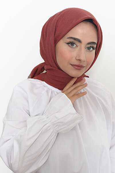 Mizge Scarf Pamuk Aerobin Eşarp Kiremit