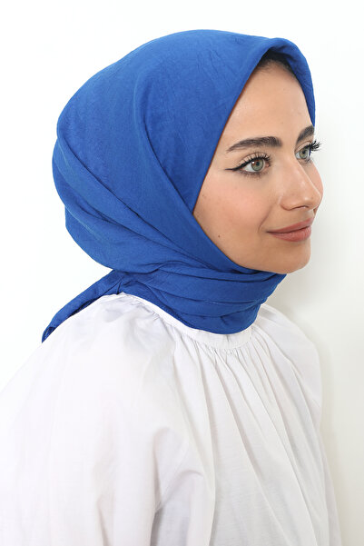Mizge Scarf Pamuk Aerobin Eşarp Saks