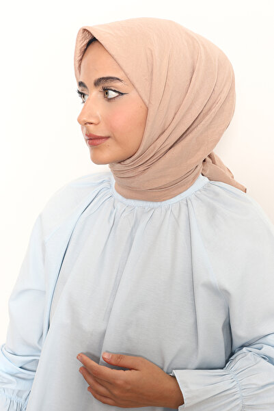 Mizge Scarf Pamuk Aerobin Eşarp Koyu Latte