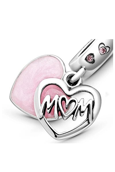 Lux Design Gümüş Sallantılı Anne Kalp Charm