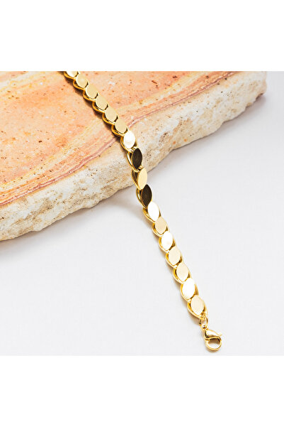 ByFlorya Jewelry سوار سلسلة الشعير من الفولاذ المقاوم للتشويه