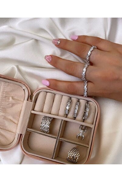 Accessories Ayarlanabilir Zirkon Taşlı Su Yolu Yüzük