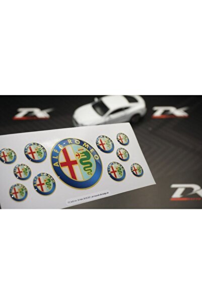 Alfa Romeo Dk Tuning Logo 3m 3d Damla Silikon Torpido Bagaj Çamurluk Logo Amb...