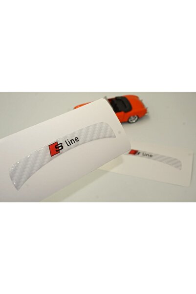DK Tuning Audi A3 S Line Logo Beyaz Karbon Desen Damla Epoksi Ayna Çamurluk L...