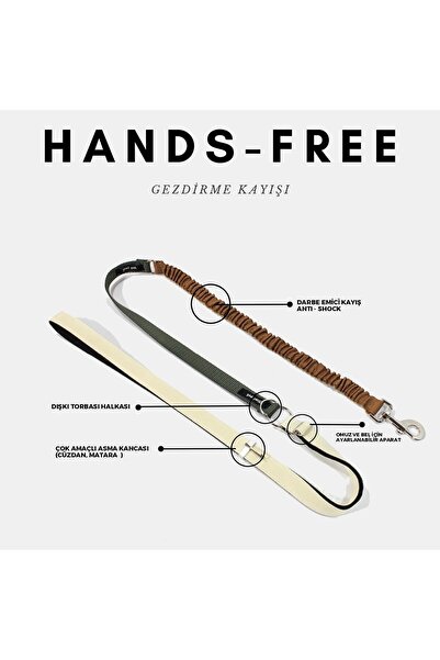 Jimi pet Retro Hands-free Eller Serbest Gezdirme Kayışı