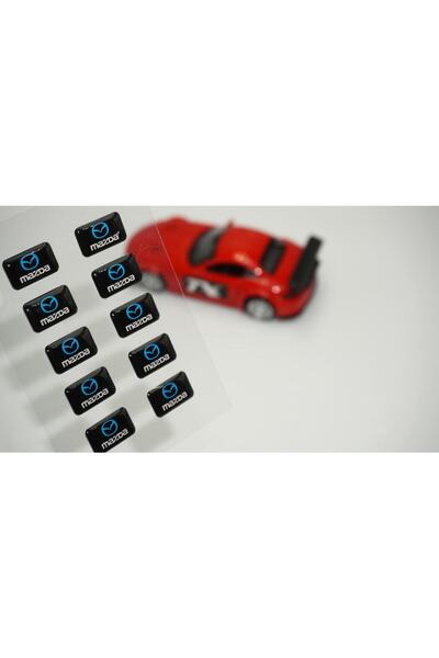 DK Tuning Mazda Logo 3d Cam Açma Torpido Konsol Ayna Çıkartma Seti