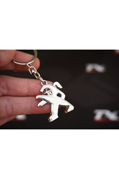 Peugeot Dk Tuning Lion Lion Logo سلسلة مفاتيح معدنية من الكروم