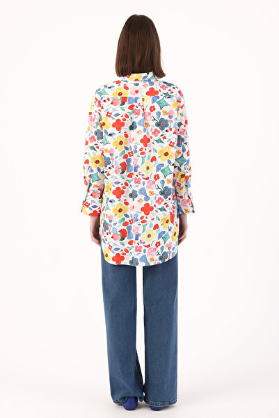 ALLDAY Multicolored 100% Cotton Patterned Shirt Tunic