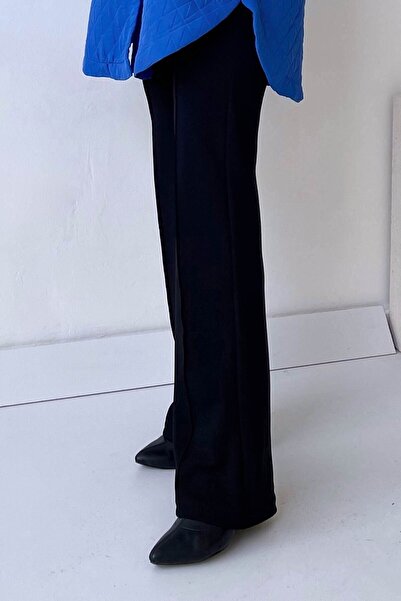 Ka Hijab Pantaloni Palazzo cu talie înaltă - negri