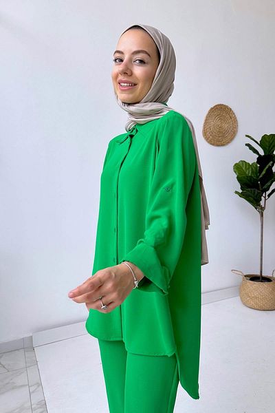 Ka Hijab Section Suit - Green