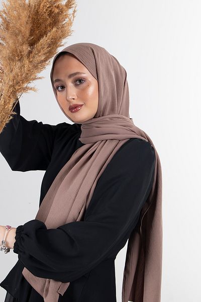 HAREM SCARF Dark Mink Mango Shawl