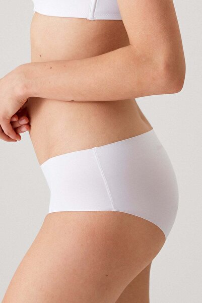 Pierre Cardin Kadın 3'lü Ekonomik Paket Siyah-beyaz-ten 2832 Iz Belli Etmeyen Şort Külot (AĞ KISMI PAMUKLU)