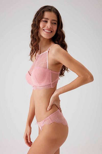 Pierre Cardin Γυναικείο Candy Pink 4724 Ales Lace Underwire Bustier/Σετ εσώρουχα