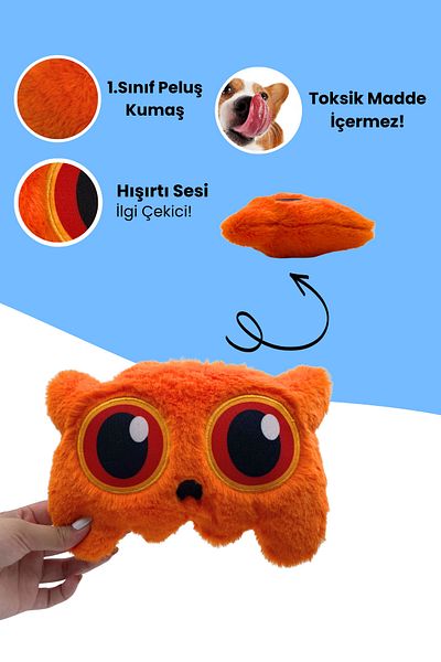 Havhav Canahav- Sound-Making Plush Dog Toy Teething Toys Tug and Chase Games