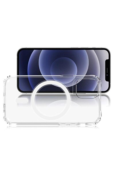 Joyroom Iphone 12 Mini Dayanıklı Manyetik Şeffaf Kılıf (MAGSAFE UYUMLU)