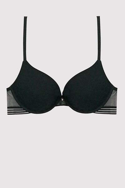 Pierre Cardin Μαύρος 4670001   Rome Underwire Lace Soft Push Up / Σουτιέν με ημι-στήριξη