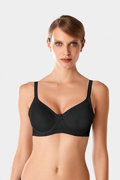Pierre Cardin Women's Black 7001 Underwire Minimizer Bra