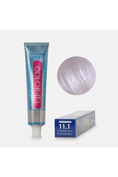 TANİS PROFESSİONAL Kalıcı Saç Boyası COLOR-IT 11.1 Platin Küllü Sarısı