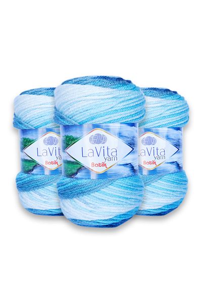 LaVita Yarn Batik, Hand Knitting Yarn 3 Pack Taka Yarn (DG04-LILY)