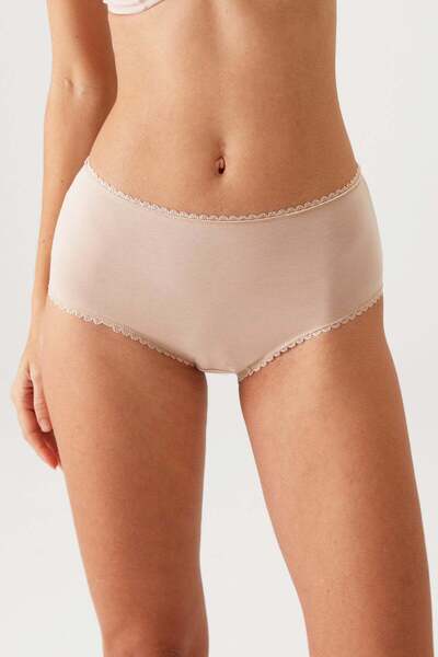 Pierre Cardin 3'lü Ekonomik Paket 2239 Siyah-beyaz-ten Yüksel Bel Pamuklu Bato Külot